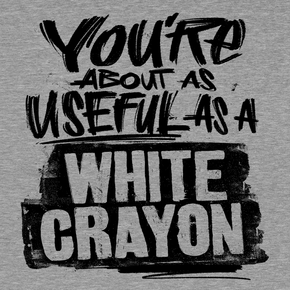 White Crayon - Long Sleeve Hi-Vis T-Shirt