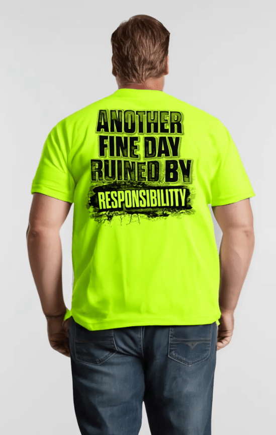 Responsibility - Safety Yellow Pocket T-Shirt