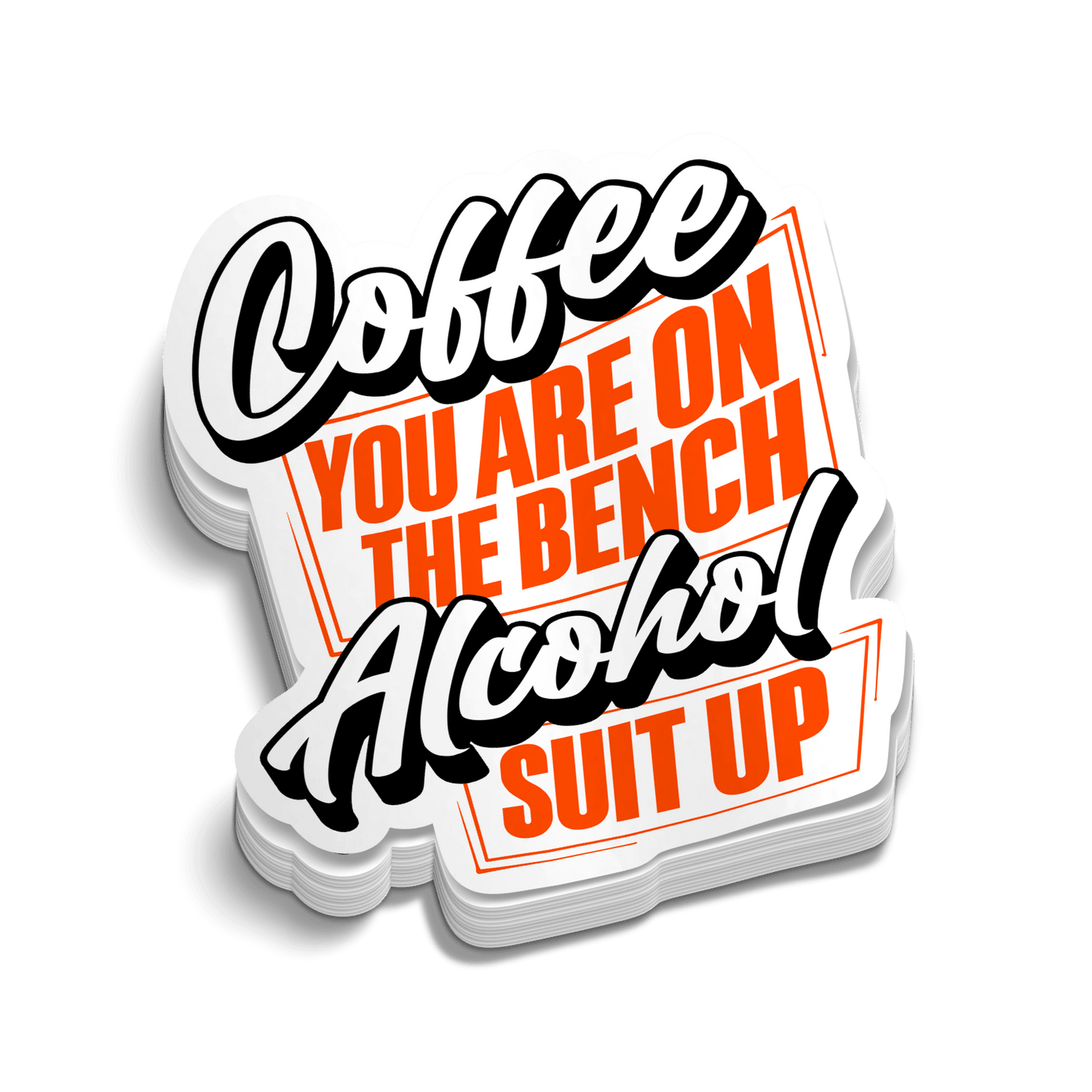 Coffee On Bench - Hard Hat Decal