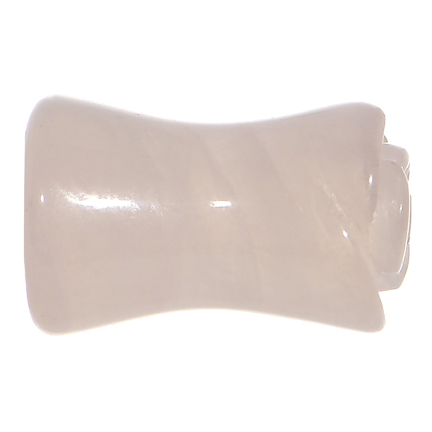 2G Natural Rose Quartz Blooming Flower Stone Saddle Plug
