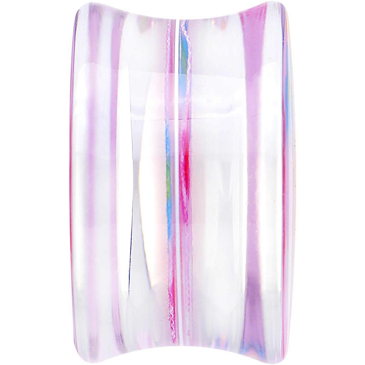 22mm Acrylic Pink Multicolored Flower Power Saddle Plug
