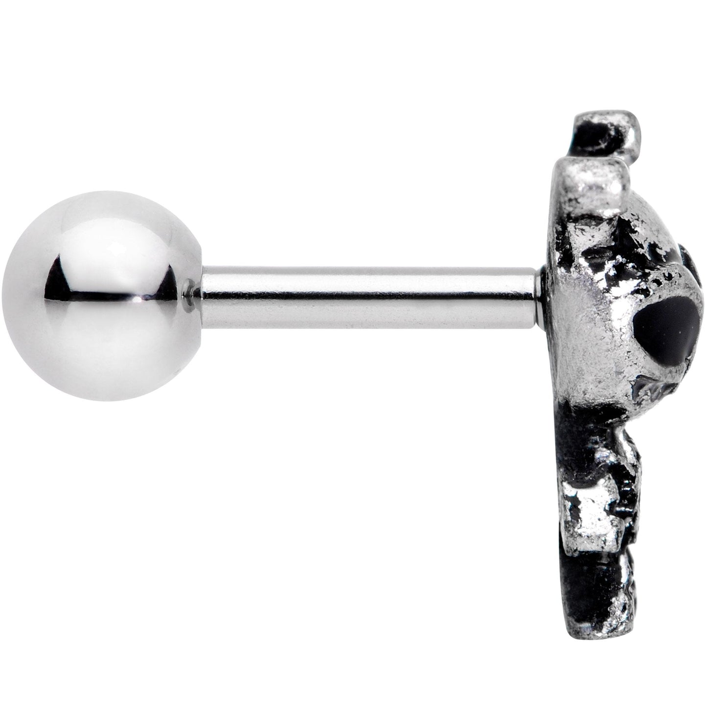 16G 1/4 Sweet Black Eyed Alien Tragus Cartilage Earring