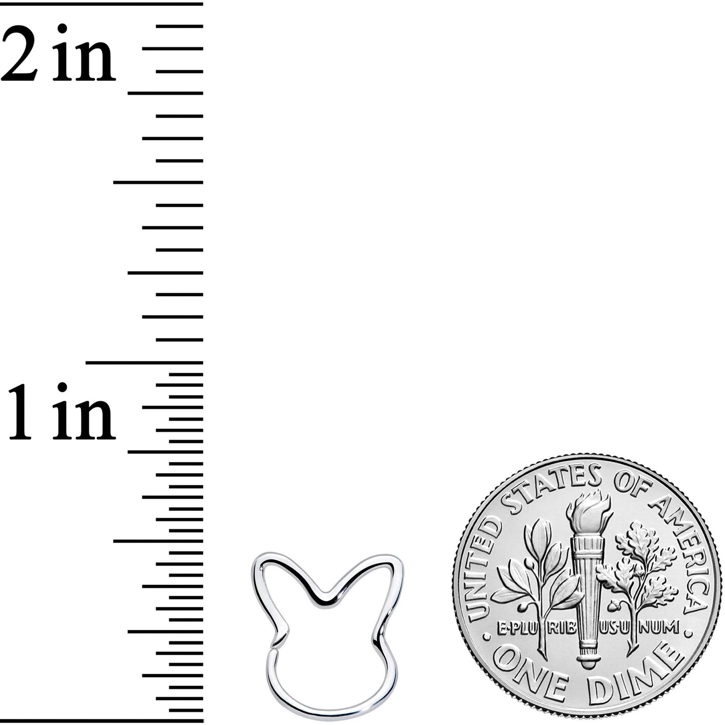 18G 5/16 Easter Bunny Rabbit Closure Ring