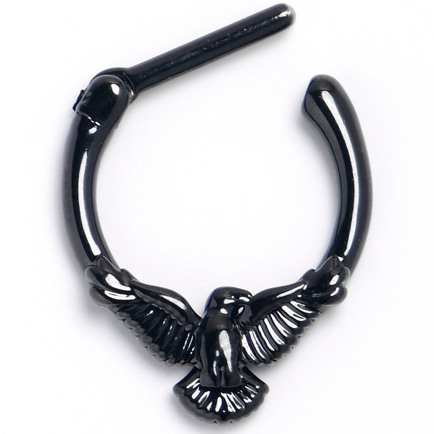 16G 5/16 Black Raven Bird Cartilage Clicker