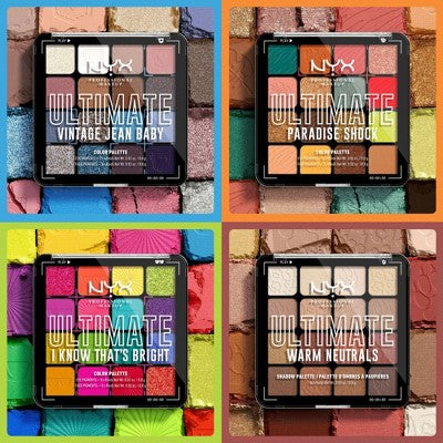 NYX Professional Makeup Ultimate Eyeshadow Palette Paradise Shock 0.32oz - New