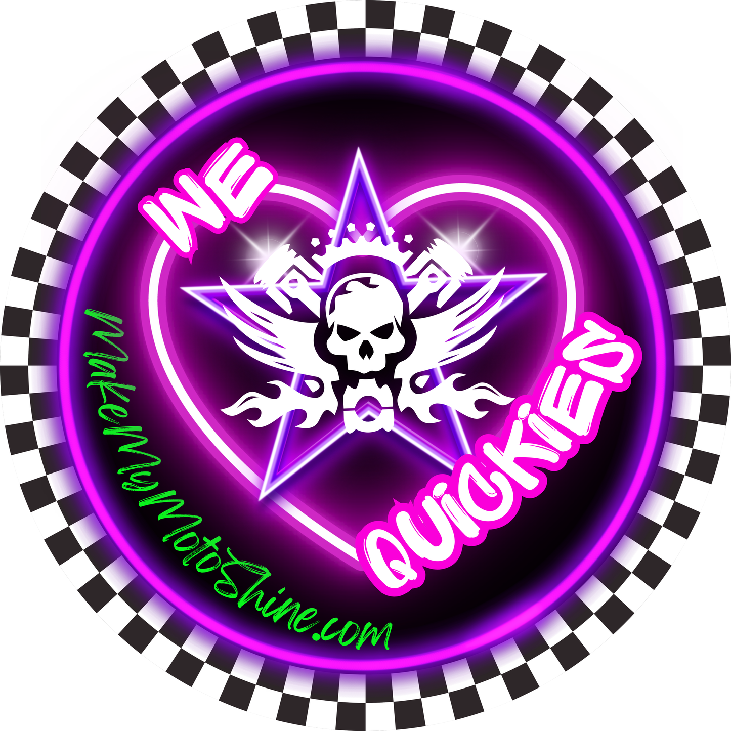 We Love QUICKIES Decal 3" – Funny Motorcycle Sticker | Biker Gift Idea