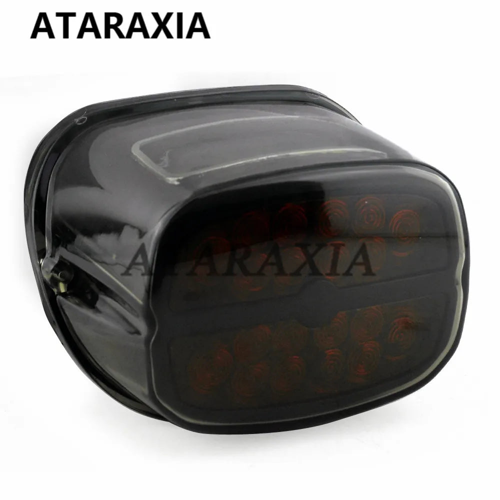 Motorcycle LED Tail Light Rear Brake Lights Turn Signal Number License Plate Lamp Taillight For Harley Dyna Fat Boy Road King