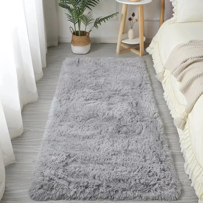 VIKAMA Silk Wool Carpet Bedroom Living Room Carpet Ins Style Scandinavian Home Floor Mats Home Decoration