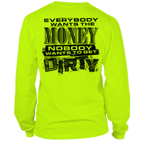 Dirty - Long Sleeve Safety Hi-Vis T-Shirt