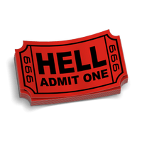 Admit One Hard Hat Decal