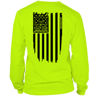 Molon Labe Ghost Flag - Long Sleeve Hi-Vis T-Shirt