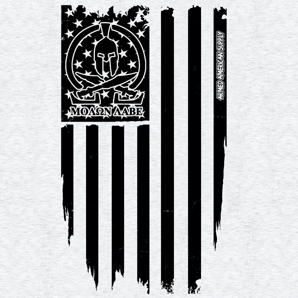 Molon Labe Ghost Flag - Safety Yellow T-Shirt