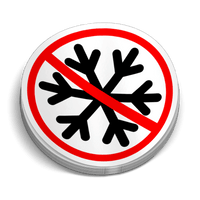 No Snowflakes Hard Hat Decal