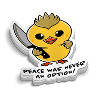 Peace Was Never An Option Hard Hat Decal