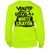 White Crayon - Long Sleeve Hi-Vis T-Shirt