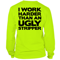 Work Harder - Long Sleeve Hi-Vis T-Shirt