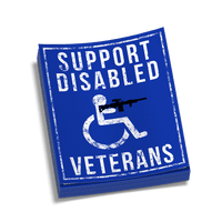Support Disabled Veterans - Hard Hat Decal