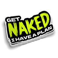 Get Naked Hard Hat Sticker