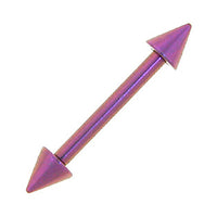 Solid Titanium Pink Cone Eyebrow Barbell 5/16-3mm