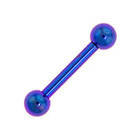 Solid Titanium Dream Blue Purple Barbell 5/16-3mm