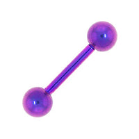 Solid Titanium Purple Barbell 5/16-4mm