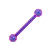 Solid Titanium Purple Barbell 3/8-3mm