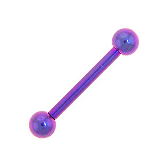 Solid Titanium Purple Barbell 3/8-3mm