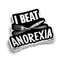 Beat Anorexia  Hard Hat Decal