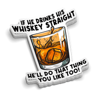 Whiskey Straight - Hard Hat Decal