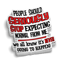 Expecting Normal Hard Hat Decal