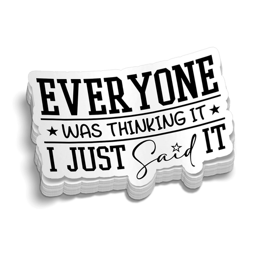 Thinking It  Hard Hat Decal