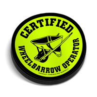 Wheelbarrow Operator Hard Hat Decal