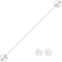 Pregnant Belly Button Ring With Clear UV Ends