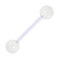 Bioplast Glacier Glow In The Dark Barbell Tongue Ring