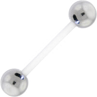 Steel Ball Bioplast Barbell Tongue Ring