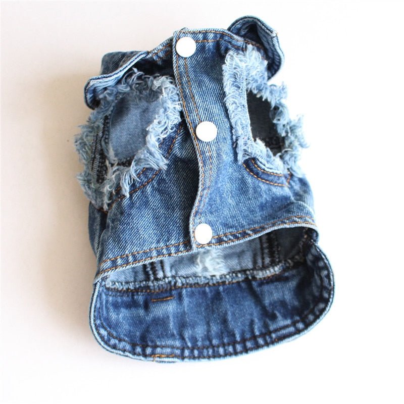 Pet Dog Cat Blue Denim Jeans Jacket Coat Vest - Jaico Online Shop