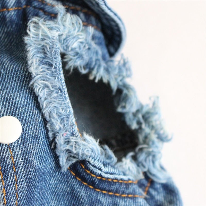 Pet Dog Cat Blue Denim Jeans Jacket Coat Vest - Jaico Online Shop