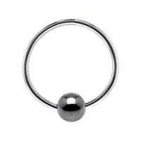 18G 1/2 Hematite Bead BCR Captive Ring
