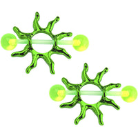 Bioplast Green Tribal Sun Nipple Shield Set