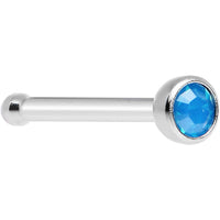 Caribbean Blue Opal Nose Bone Created with Crystals