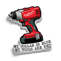 Red Tools Hard Hat Decal