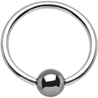 16G 7/16 Hematite Bead BCR Captive Ring