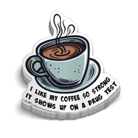 Strong Coffee - Hard Hat Decal