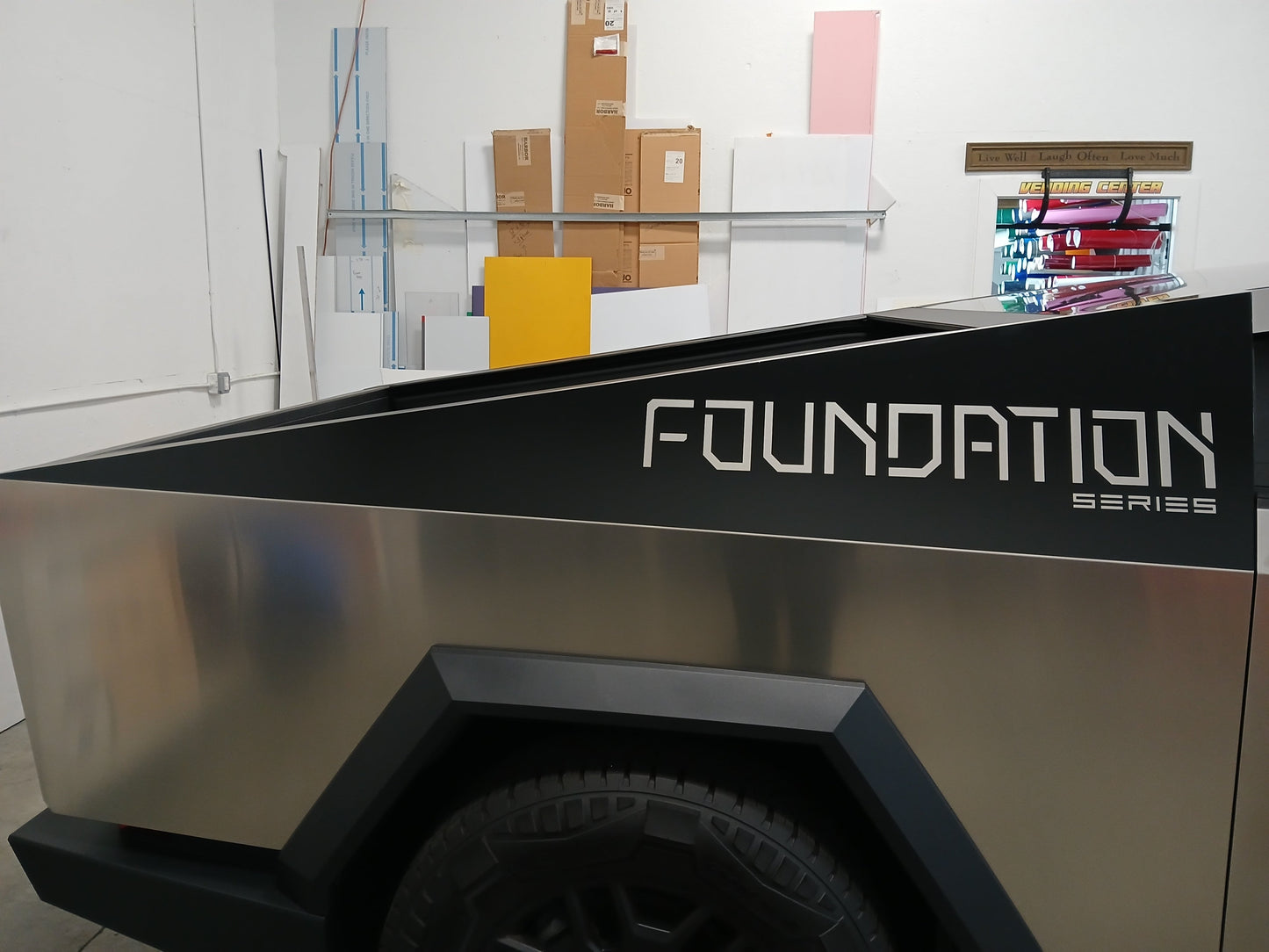 "Foundation Series" Bedside Panel Decals For The 2023-2026 Tesla Cybertruck (x2)