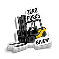 Zero Forks Given - Hard Hat Decal