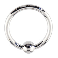 14G 9/16 Solid 14K White Gold BCR Captive Ring