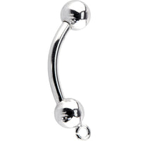 16G Solid 14k White Gold Add On Charm Belly Ring