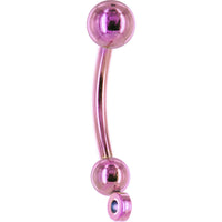 Pink Titanium Anodized ADD ON CHARM Belly Ring