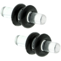 8G Clear Acrylic Plug Set of 2