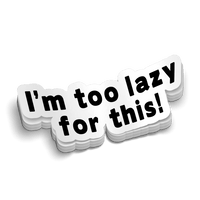 Lazy - Hard Hat Decal